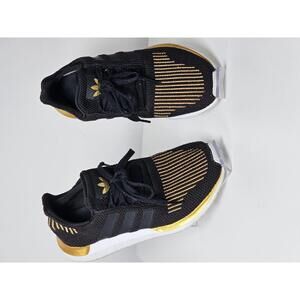 Adidas Women's Black and Gold Sneakers